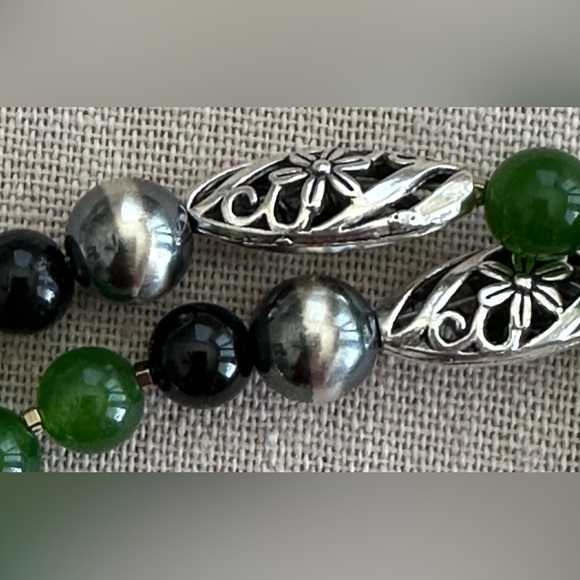 34 inch Agate Gemstone bead Necklace NWOT - Picture 3 of 14